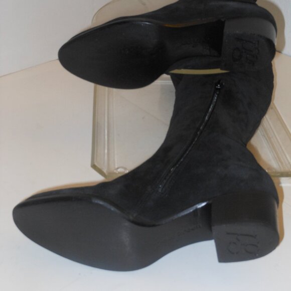 PAUL GREEN BLACK GENUINE SUEDE KNEE-HIGH BOOTS SIZE 4.5 (US SIZ3 7.5) MEDIUM - Picture 7 of 10
